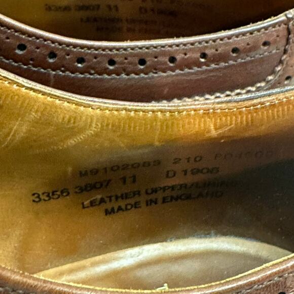 EUC Crockett & Jones x Polo Ralph Lauren Brown Calf Wingtip Benchmade England 11 main image 10